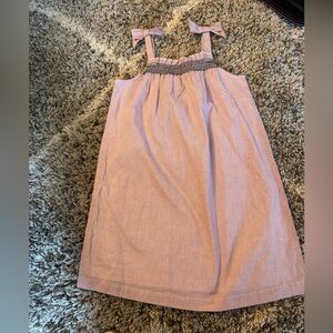 crown & ivy Pink Stripe Seersucker Bow Strap Sundress